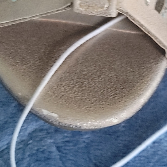 Madeline Stuart Floral Design Rose Gold & Rhinestone Peep-Toe Heels Size 8 - Picture 5 of 7